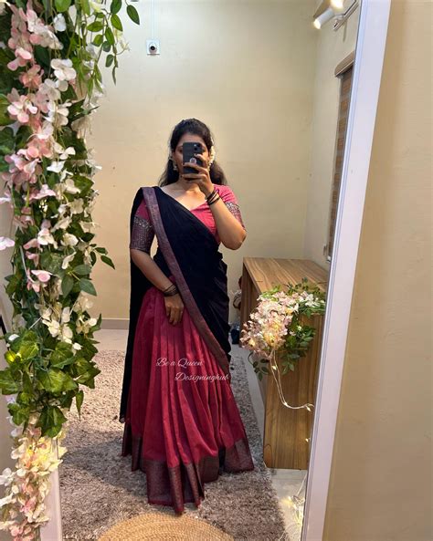 ONION PINK WITH NAVY BLUE HALFSAREE(JUTE)-BAQPB01 – Be A Queen ...