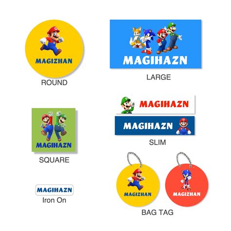 Waterproof Name Labels for Kids - Mario/ Label Shabel – Labelshabel