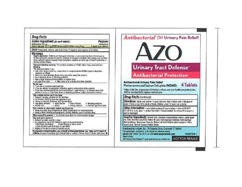 Azo Urinary Tract Defense Antibacterial Protection (tablet) i-Health, Inc.