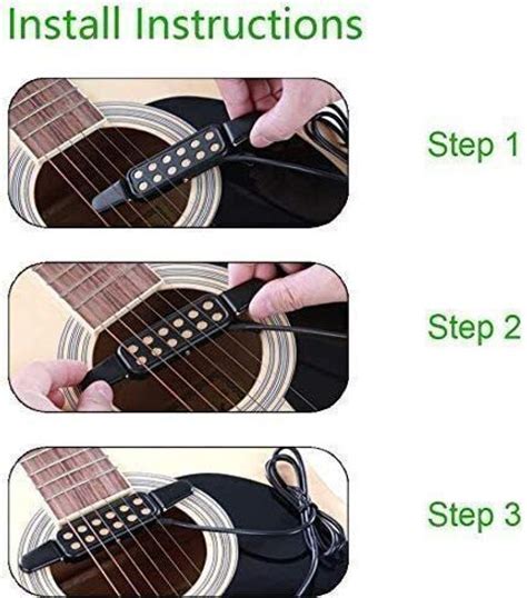 KH Guitar Pickup Acoustic Electric Transducer for Acoustic Guitar, Clip ...