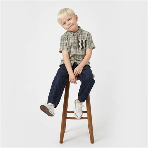 Buy Juniors Checked Shirt with Crochet Pocket from Juniors at just INR ...