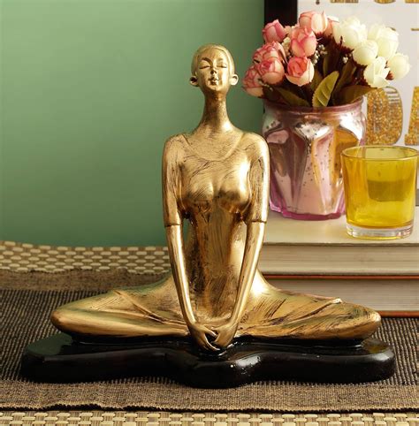 TIED RIBBONS Yoga Lady Showpiece Outdoor Decors Collectibles Figurines ...