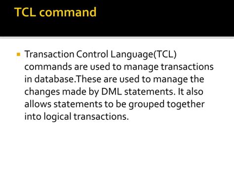 SQL DDL DML DCL TCL 的图像结果