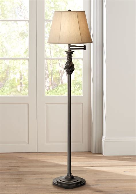 Swing Arm Floor Lamp Black at Alexandra Duigan blog