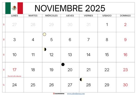 Calendario Noviembre 2025 Mexico: Fechas Importantes