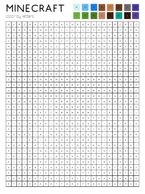 Image result for Math Color by Number Coloring Pages Minecraft