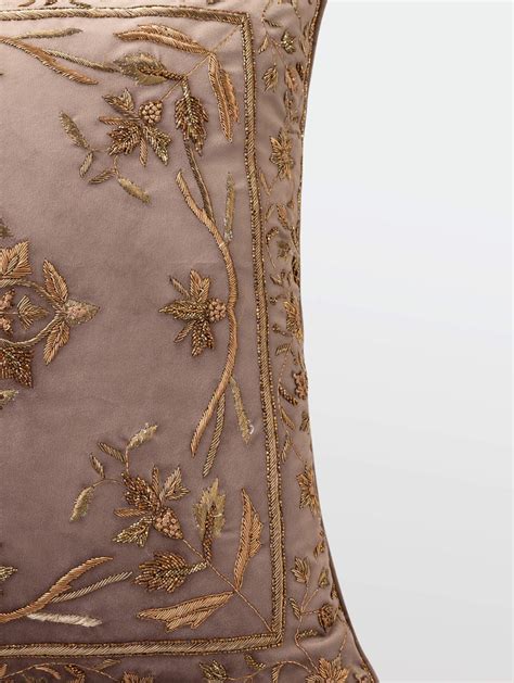 Shop Waani Latte Embroidery Cushion for Living Room | MiRooh – Mirooh