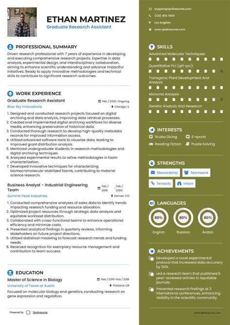 10+ Graduate Research Assistant Resume Samples & Templates for 2025