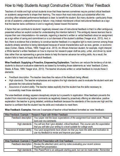 Image result for Receiving Constructive Criticism Lesson