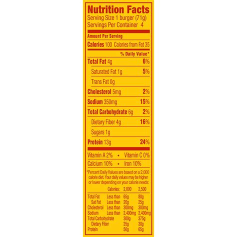 Boca Vegan Burger Nutrition Info | Besto Blog