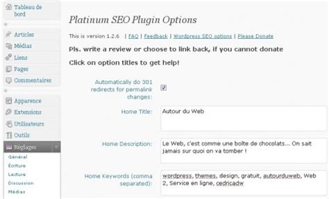 Comment installer le plugin Platinum SEO Pack