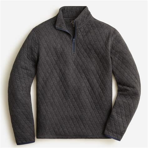 J.Crew: Quilted Half-zip Pullover For Men