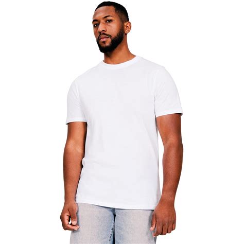 Mens Muscle Ringspun Cotton Tall TShirt (White) CASUAL CLASSICS | Decathlon