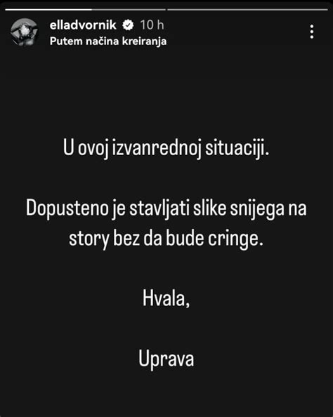ELLA PREDLAŽE PETICIJU 'Tri dana od prvog snijega bi trebala biti ...