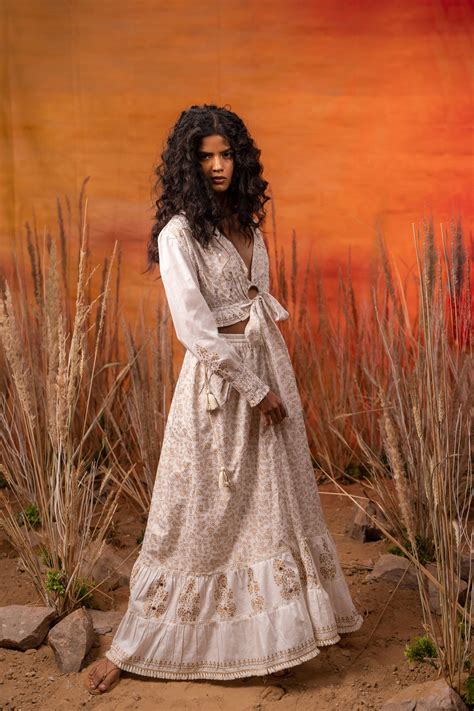 Buy Boho Afro Floral Long Skirt Set (Set of 2) | Label Reyya