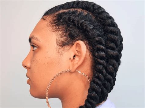 Natural Hair Styles Updo Flat Twist