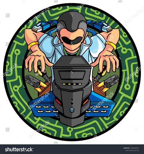 Computer Hardware Service Logo