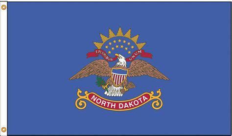 NYLGLO North Dakota State Flag, 5 ftH x 8 ftW, Indoor, Outdoor - 5JFN4 ...