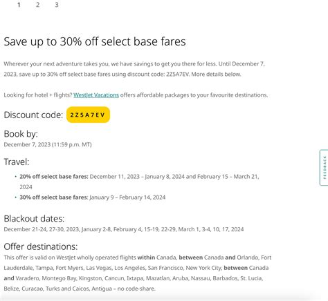 20-30% off multiple West Jet flights right now. : r/westjet