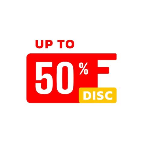 Discount sale tags up to 50 10 25 70 off | Premium Vector