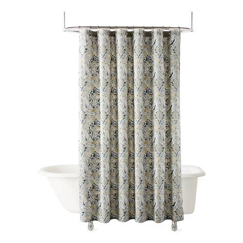 Fieldcrest Ikat Shower Curtain, Color: Navy Blue - JCPenney