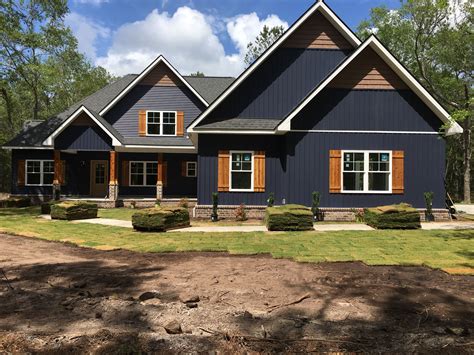 Navy Blue House Exterior