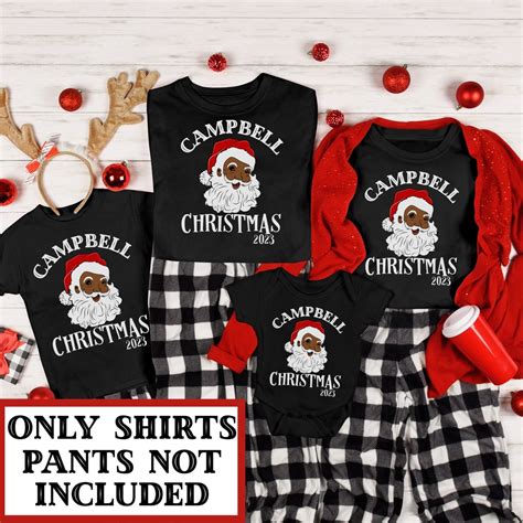 Black Santa Claus Pjs, Black Santa Pajamas, Black Santa Family Pjs ...