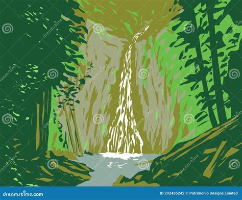 Madison Falls in Olympic National Park Washington State WPA Poster Art ...