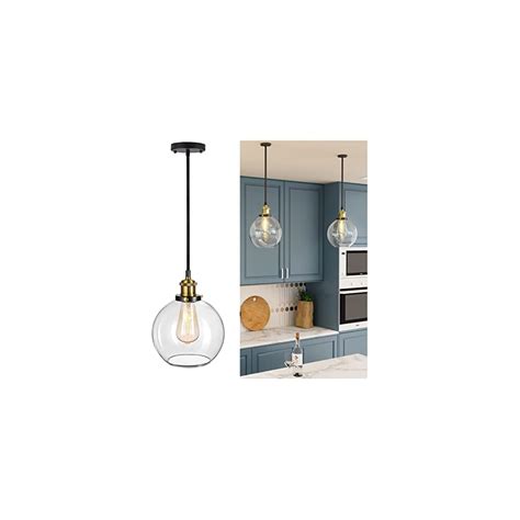 Buy Frideko Glass Pendant Light - 7.9 inches Globe Pendant Light ...
