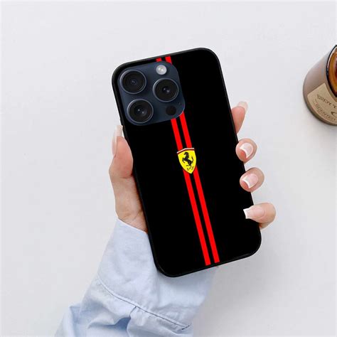 Ferrari Logo Red And Black Edition Original Printed Back Cover – Covers Buy