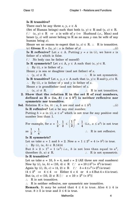 Class 12 Math Chapter 1 Exercise 1.2 的图像结果