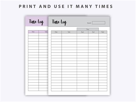 Image result for Free Time Tracking Log