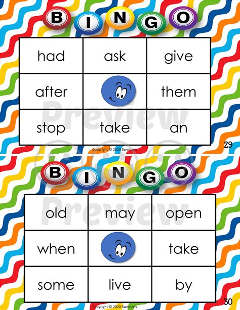 Printable Bingo Cards Sight Words at Nathan Kingsbury blog