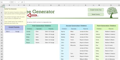 Using Excel for Genealoy Tracking 的图像结果