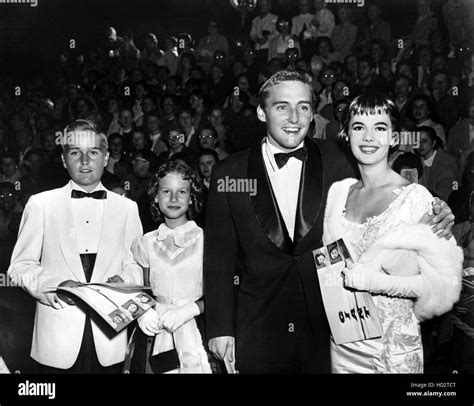 Dennis Hopper and Natalie Wood at the premiere of GIANT, with (l to r ...