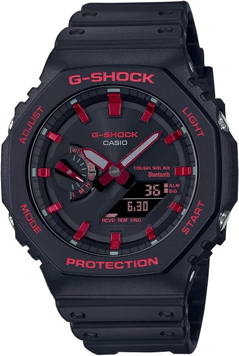 Buy Casio Men Leather G-Shock Black Dial AnalogDigital Ga-B2100Bnr-1Adr ...