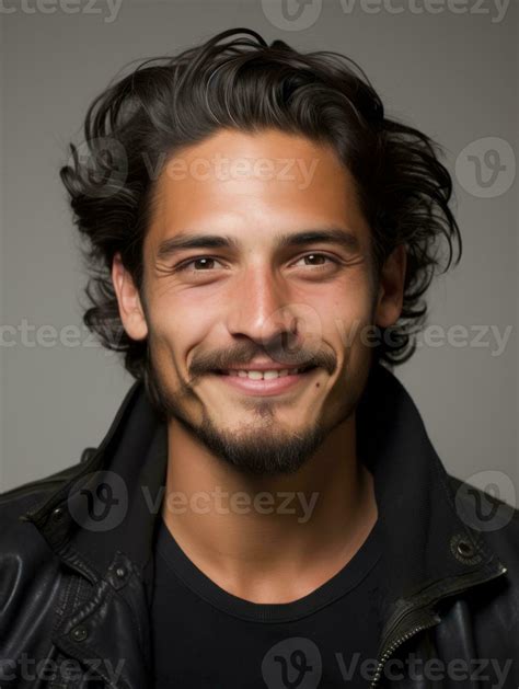 Smiling young man of Mexican descent against neutral background AI ...