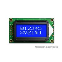 AMC0802BR-B-B6WTDW-I2C Orient Display | LCD, OLED Character and Numeric ...