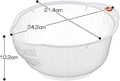 Inomata Plastic Japanese Rice Washing Bowl with Strainer, 2 India | Ubuy