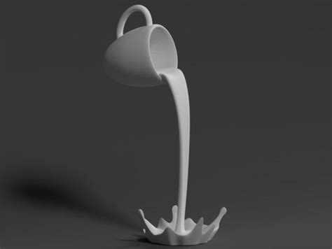 牛奶撒了艺术雕塑3D打印模型_牛奶撒了艺术雕塑3D打印模型stl下载_工具3D打印模型-Enjoying3D打印模型网