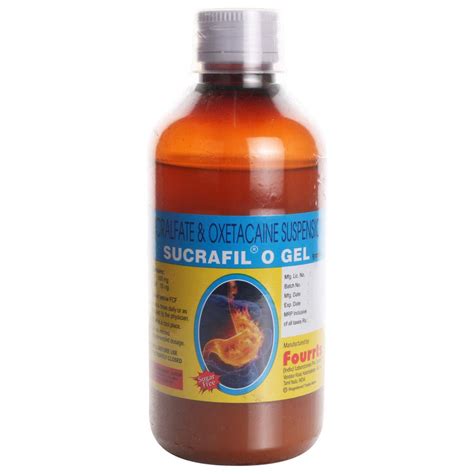 Buy Sucrafil O Gel Syrup 200ml - Sucralfate & Oxetacaine Suspension ...