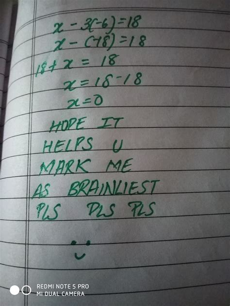 The difference between a number and three is multiplied by negative six ...