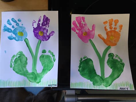 Flower Handprint Art