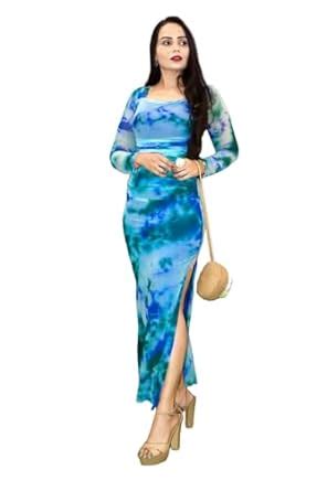 Buy Nani Weavers Women Bodycon High Slit Dress | Outfit for Women ...