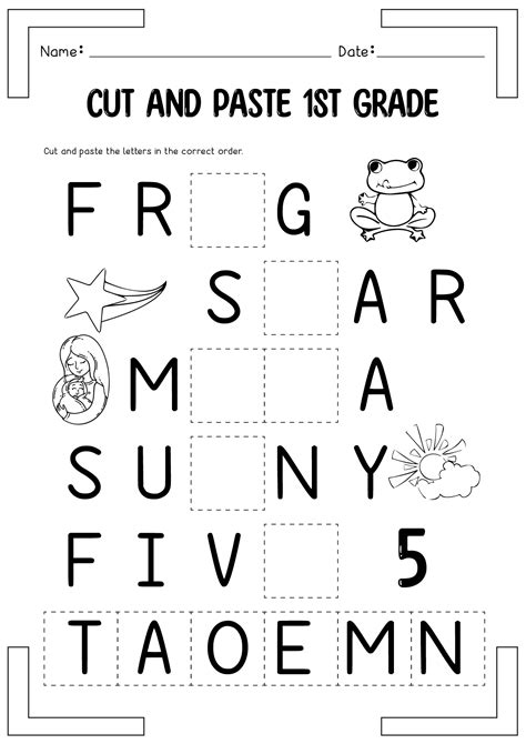 18 Best Images of Kindergarten Cut And Paste Worksheets Phonics - Cut ...
