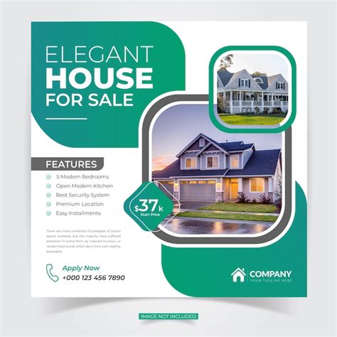 Immobilienhaus Social Media Square Instagram Post oder Web Banner ...