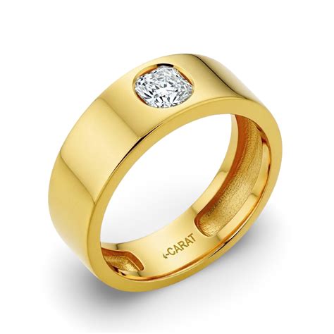 Levi Cushion Cut Diamond Solitaire Ring for Men – Jewelslane