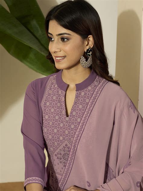 Women Floral Printed Anarkali Kurta with Palazzos & Dupatta Inddus.in