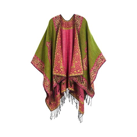 Buy Boho Ponchos Women, Green Poncho, Plus Size Poncho, Oversized ...