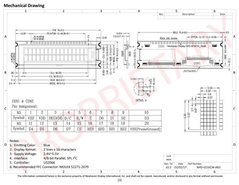 NHD-0216CW-AB3 NEWHAVEN DISPLAY INTERNATIONAL | NEWHAVEN DISPLAY ...